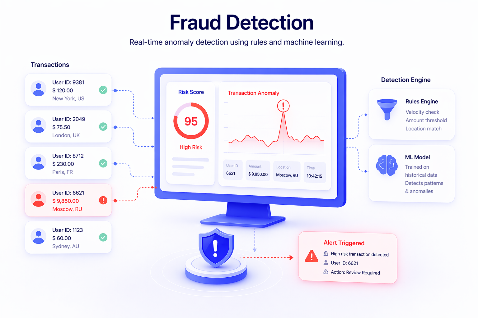 Fraud detection dashboard